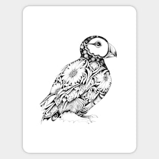 Puffin Wild Animal Nature Illustration Art Tattoo Sticker